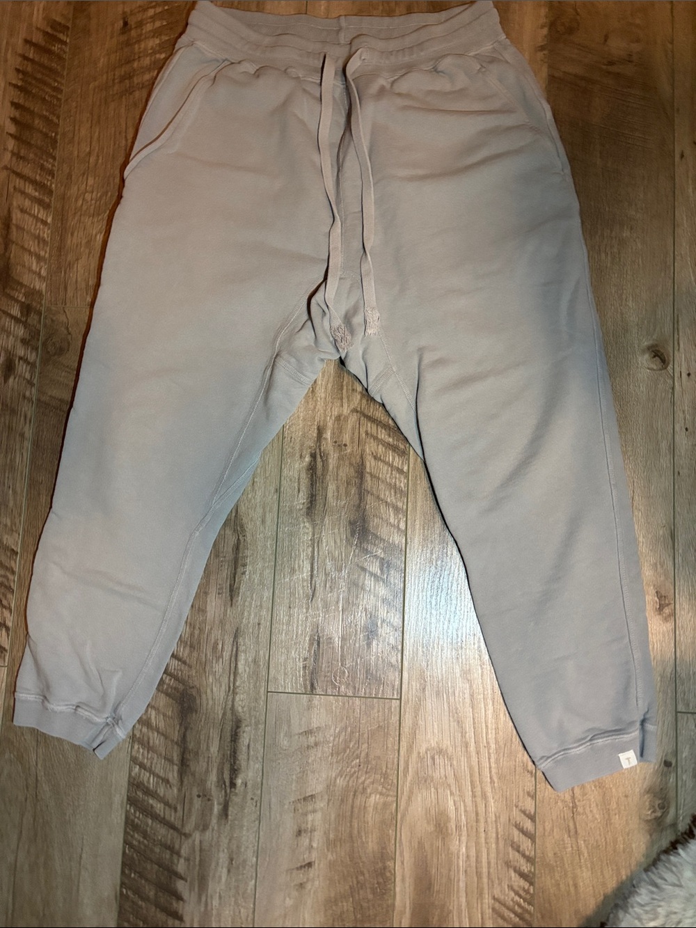 Tkees light grey drop crotch joggers size 2 (medium)